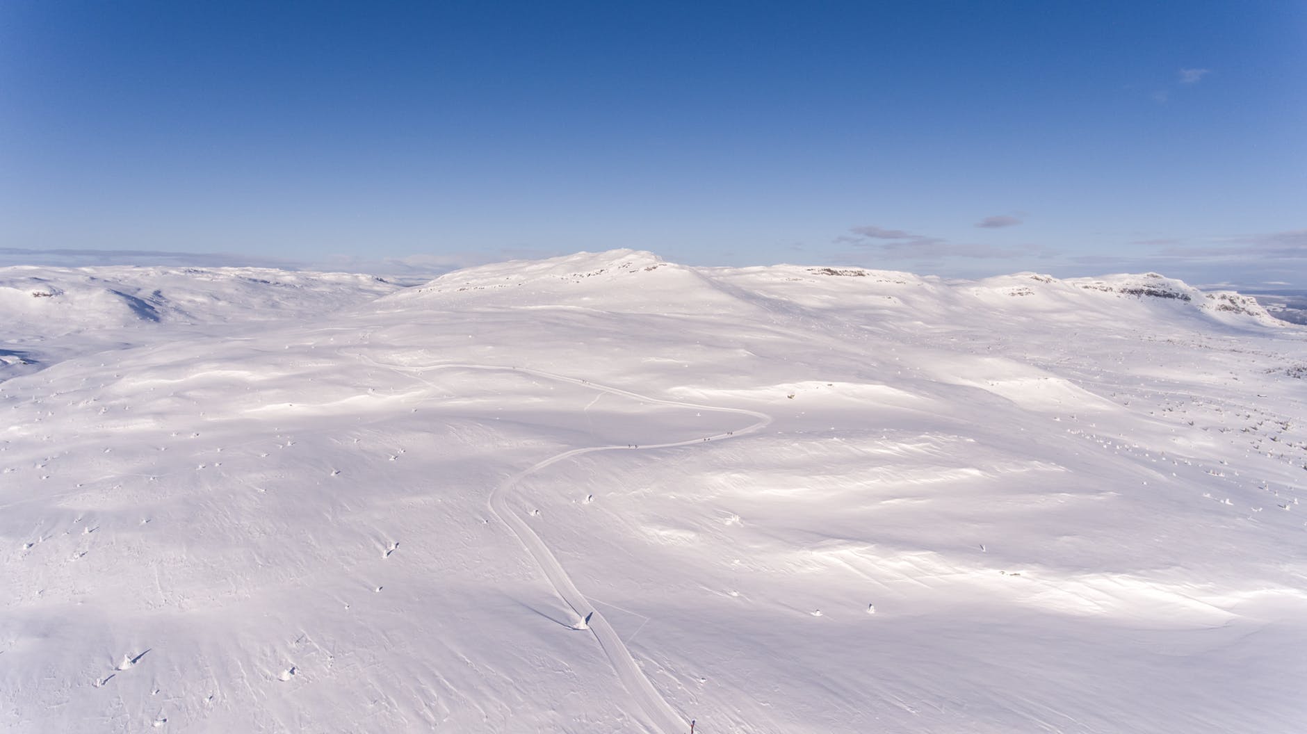 snow mountain and sky