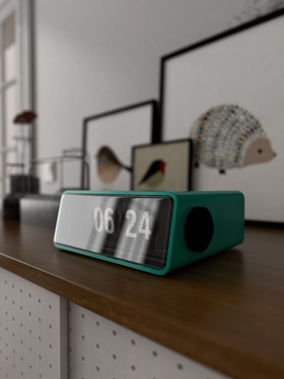 close up photo of teal digital clock