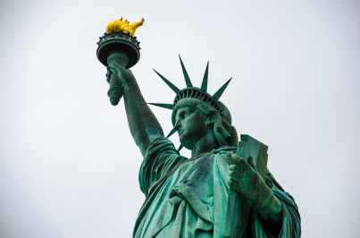 worms eye view photography of statue of liberty