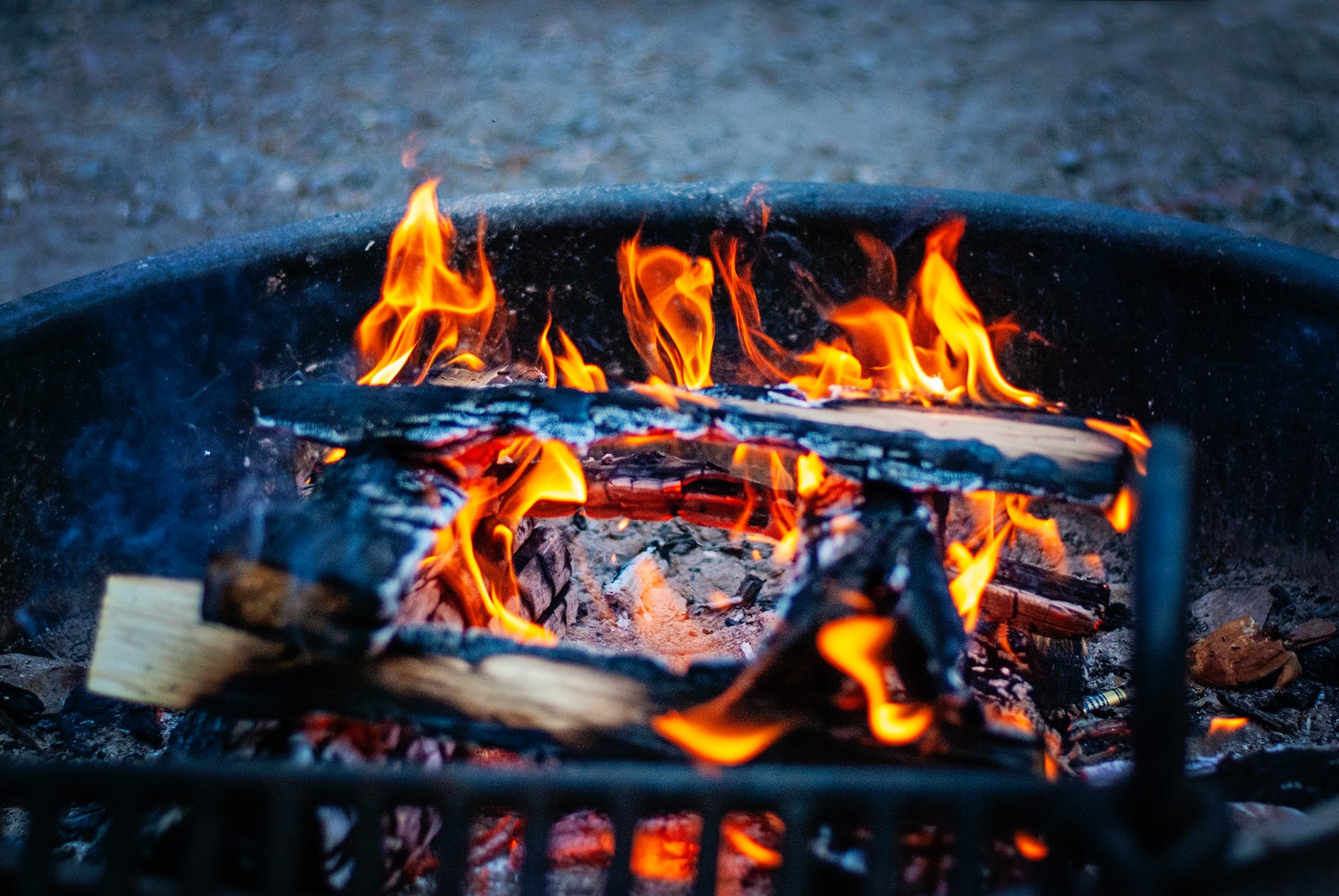 firewood burning