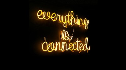 everything is connected neon light signage