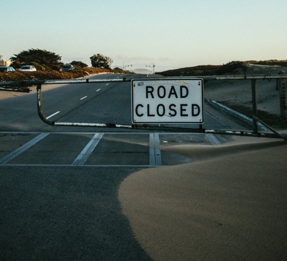 road closed signage