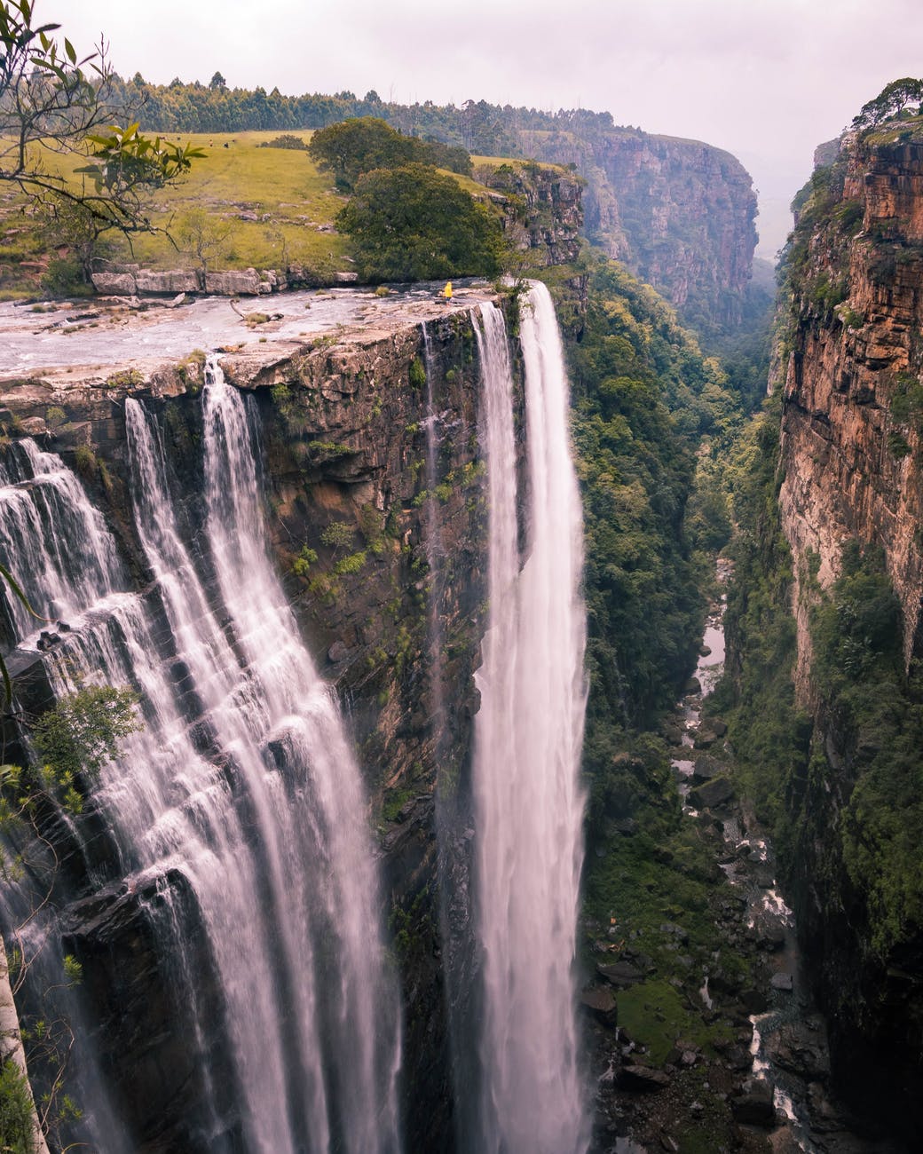 photo of waterfalls during daytime