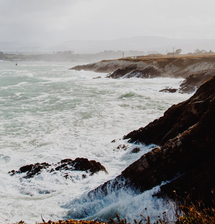 sea on a stormy weather